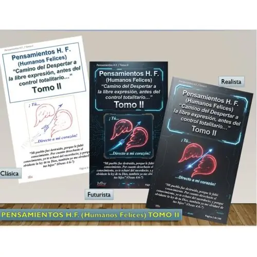 Portada libros PHF II PENSAMIENTOS H.F. (Humanos Felices) Tomo II