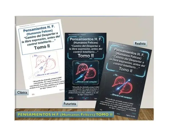 Portada libros PHF II PENSAMIENTOS H.F. (Humanos Felices) Tomo II